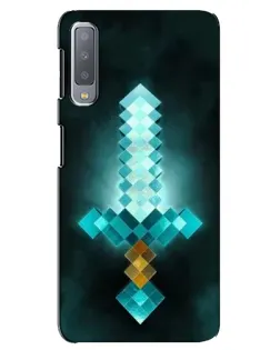 Чехол для Samsung Galaxy A7 2018 (A750) с картинкой «Алмазный меч неон»