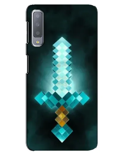 Чехол для Samsung Galaxy A7 2018 (A750) с картинкой «Алмазный меч неон»