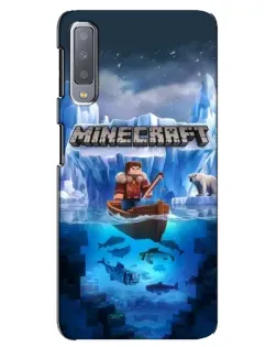Чехол для Samsung Galaxy A7 2018 (A750) с картинкой «Minecraft ледяной мир»