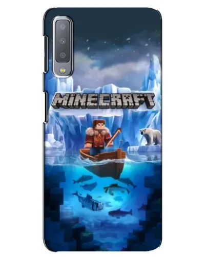 Чехол для Samsung Galaxy A7 2018 (A750) с картинкой «Minecraft ледяной мир»