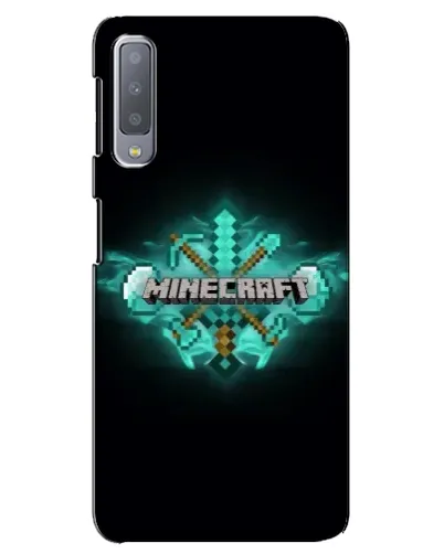 Чехол для Samsung Galaxy A7 2018 (A750) с картинкой «Minecraft Diamond лого»