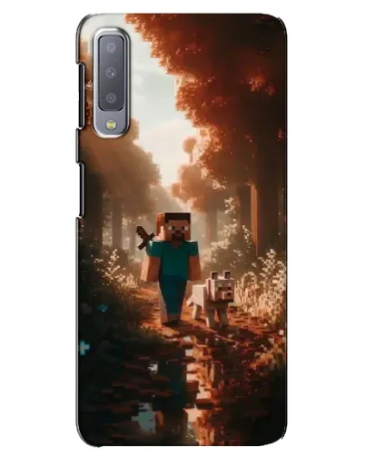 Чехол для Samsung Galaxy A7 2018 (A750) с картинкой «Стив в лесу»