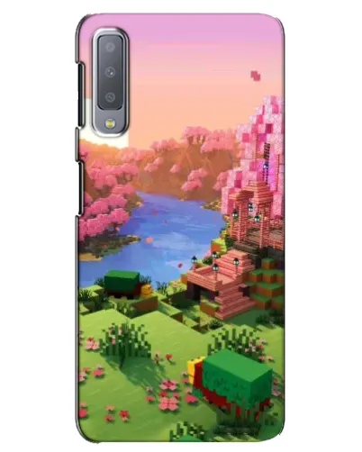 Чехол для Samsung Galaxy A7 2018 (A750) с картинкой «Розовое дерево Minecraft»