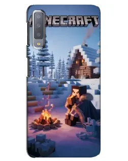 Чехол для Samsung Galaxy A7 2018 (A750) с картинкой «Зимний Minecraft»