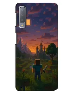 Чехол для Samsung Galaxy A7 2018 (A750) с картинкой «Стив у башни»