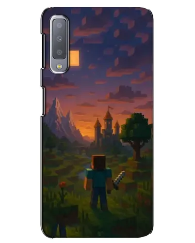 Чехол для Samsung Galaxy A7 2018 (A750) с картинкой «Стив у башни»