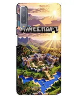 Чехол для Samsung Galaxy A7 2018 (A750) с картинкой «Minecraft панорама»
