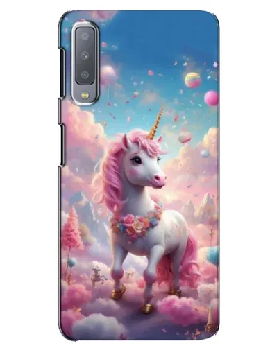 Чехол для Samsung Galaxy A7 2018 (A750) с картинкой «Единорог среди облаков»