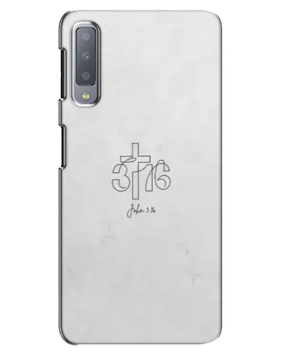 Чехол для Samsung Galaxy A7 2018 (A750) с картинкой «Иоанна 3:16 Крест»