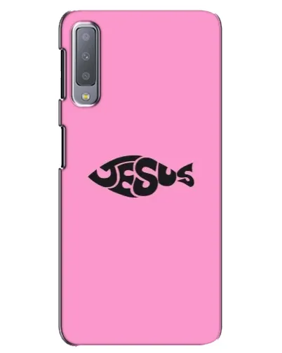 Чехол для Samsung Galaxy A7 2018 (A750) с картинкой «Розовый символ  Jesus»