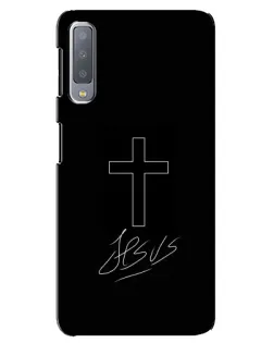Чохол для Samsung Galaxy A7 2018 (A750) з картинкою «Графічний хрест Jesus»
