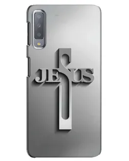 Чохол для Samsung Galaxy A7 2018 (A750) з картинкою «Металевий хрест Jesus»