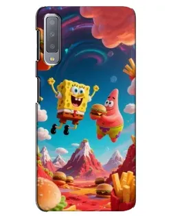 Чехол для Samsung Galaxy A7 2018 (A750) с картинкой «Космический фастфуд»