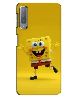 Чехол для Samsung Galaxy A7 2018 (A750) с картинкой «Позитивный Губка Боб»