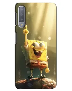 Чехол для Samsung Galaxy A7 2018 (A750) с картинкой «Сияющий Спанч Боб»