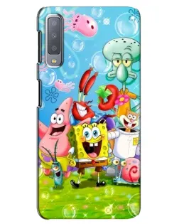 Чохол для Samsung Galaxy A7 2018 (A750) з картинкою «Губка Боб та друзі»