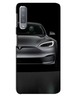 Чехол для Samsung Galaxy A7 2018 (A750) с картинкой «Tesla Model S Look»