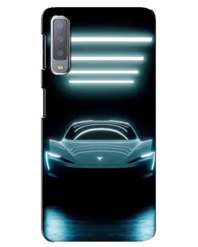 Чехол для Samsung Galaxy A7 2018 (A750) с картинкой «Tesla в неоне» Чехол для Samsung Galaxy A7 2018 (A750) с картинкой «Tesla в неоне»