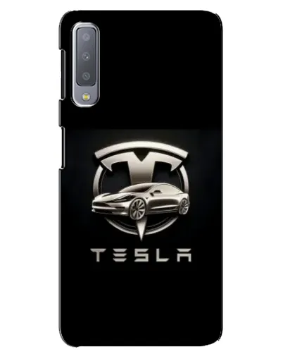 Чехол для Samsung Galaxy A7 2018 (A750) с картинкой «Tesla — серебристое авто» Чехол для Samsung Galaxy A7 2018 (A750) с картинкой «Tesla — серебристое авто»