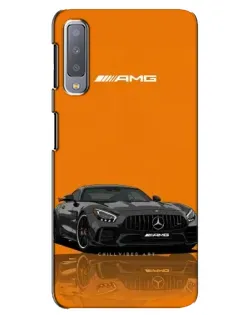 Чохол для Samsung Galaxy A7 2018 (A750) з картинкою «Помаранчевий Mercedes AMG»