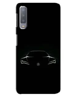 Чохол для Samsung Galaxy A7 2018 (A750) з картинкою «Mercedes — силует авто»