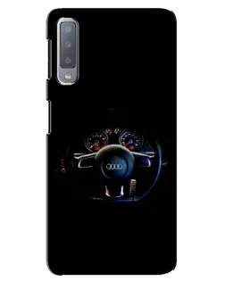 Чехол для Samsung Galaxy A7 2018 (A750) с картинкой «Салон Audi — руль»