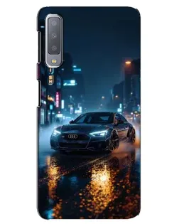 Чохол для Samsung Galaxy A7 2018 (A750) з картинкою «Нічне місто та Audi»