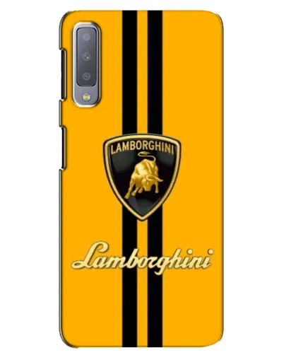 Чехол для Samsung Galaxy A7 2018 (A750) с картинкой «Lamborghini Stripe желтый»