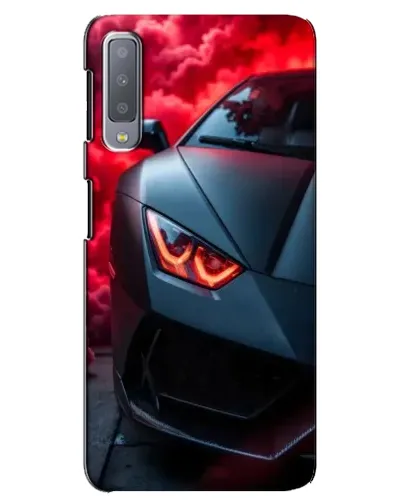 Чехол для Samsung Galaxy A7 2018 (A750) с картинкой «Lamborghini красное сияние»