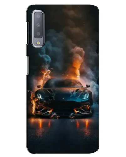 Чехол для Samsung Galaxy A7 2018 (A750) с картинкой «Lamborghini дымная эстетика»