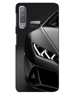 Чехол для Samsung Galaxy A7 2018 (A750) с картинкой «Lamborghini фары детализация»