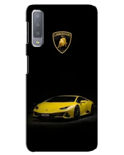 Чехол для Samsung Galaxy A7 2018 (A750) с картинкой «Lamborghini желтый акцент»