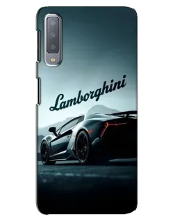 Чехол для Samsung Galaxy A7 2018 (A750) с картинкой «Классическая надпись Lamborghini»