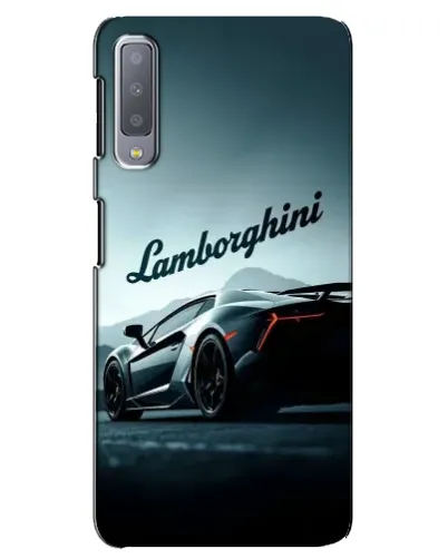 Чехол для Samsung Galaxy A7 2018 (A750) с картинкой «Классическая надпись Lamborghini»