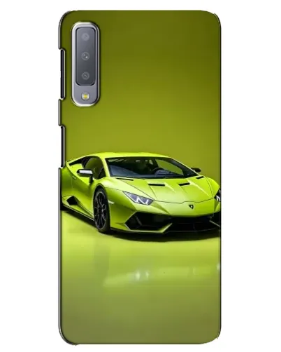 Чехол для Samsung Galaxy A7 2018 (A750) с картинкой «Салатовый Lamborghini Huracan»