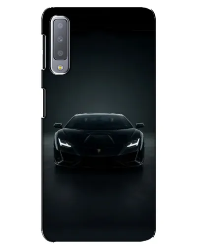 Чехол для Samsung Galaxy A7 2018 (A750) с картинкой «Черный Lamborghini Aventador»