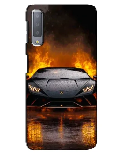 Чехол для Samsung Galaxy A7 2018 (A750) с картинкой «Lamborghini в огне»