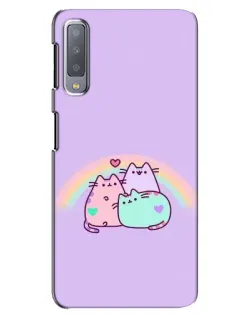 Чехол для Samsung Galaxy A7 2018 (A750) с картинкой «Радужные Пушины»