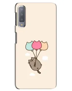 Чехол для Samsung Galaxy A7 2018 (A750) с картинкой «Пушин на шариках»