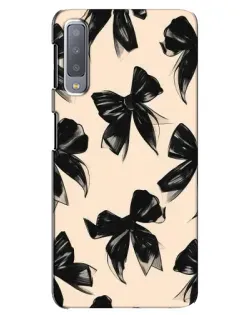 Чохол для Samsung Galaxy A7 2018 (A750) з картинкою «Патерн чорні банти»