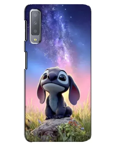 Чехол для Samsung Galaxy A7 2018 (A750) с картинкой «Стич на рассвете»