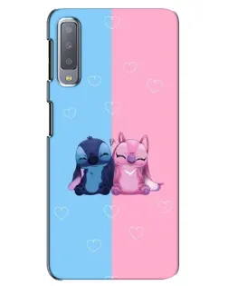 Чехол для Samsung Galaxy A7 2018 (A750) с картинкой «Stitch и Angel Love» Чехол для Samsung Galaxy A7 2018 (A750) с картинкой «Stitch и Angel Love»