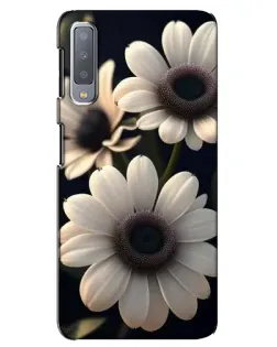 Чехол для Samsung Galaxy A7 2018 (A750) с картинкой «Белые маргаритки макро»