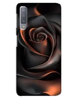 Чехол для Samsung Galaxy A7 2018 (A750) с картинкой «Шелковая черная роза»