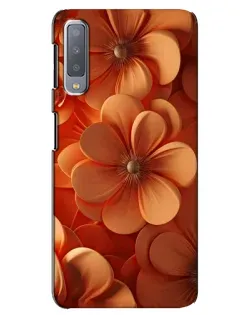 Чехол для Samsung Galaxy A7 2018 (A750) с картинкой «Оранжевый макро цветок»