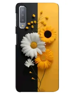 Чехол для Samsung Galaxy A7 2018 (A750) с картинкой «Подсолнух и ромашка»