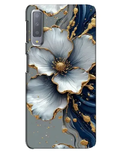 Чехол для Samsung Galaxy A7 2018 (A750) с картинкой «Белый цветок и золотой флюид» Чехол для Samsung Galaxy A7 2018 (A750) с картинкой «Белый цветок и золотой флюид»