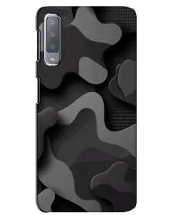 Чохол для Samsung Galaxy A7 2018 (A750) з картинкою «Темний абстрактний камуфляж»