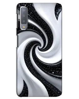 Чохол для Samsung Galaxy A7 2018 (A750) з картинкою «Чорно-біла спіраль»