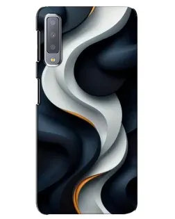Чохол для Samsung Galaxy A7 2018 (A750) з картинкою «Об'ємні чорно-білі стрічки»